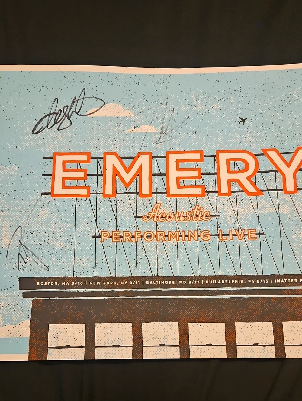 Autographed Emery Acoustic Tour 2016 Poster